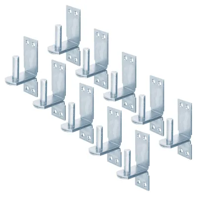 Zdjęcie produktu dla Alberts 844608 Wspornik na płycie, hak DII, ocynkowany, pasywowany grubowarstwowo, rozstaw Ø16 mm, płyta 113 x 40 mm, zestaw 10 szt