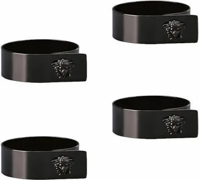Produktbild von Rosenthal Versace Serviettenringe 4er Set Medusa Black, Metall, 69201-321644-05010