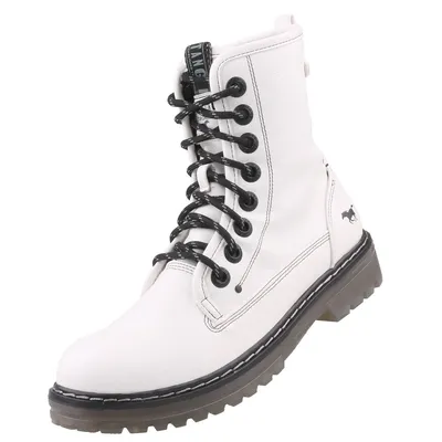 Produktbild von Mustang  Damenschuhe Stiefel Reißverschluss Stiefel Weiß Freizeit, Schuhgröße:40 EU