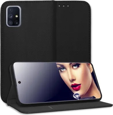 Produktbild von Bookstyle Schutzhülle Klapphülle Schutztasche Etui Cover für Samsung Galaxy M51 (6.67'') - Schwarz