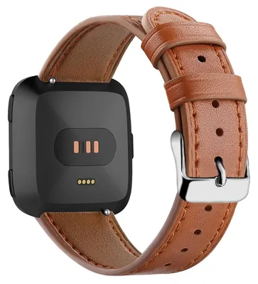 Produktbild von By Qubix passend für Fitbit Versa 3/4 & Sense 1/2 Lederarmband - Braun