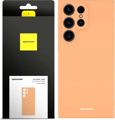 Image de Coque en silicone SPACECASE Coque en silicone pour Galaxy S23 Ultra Orange