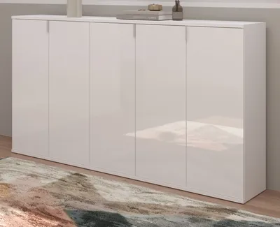 Produktbild von Sideboard "SystemX" weiß Hochglanz Kommode Mehrzweckschrank 152 x 99 cm