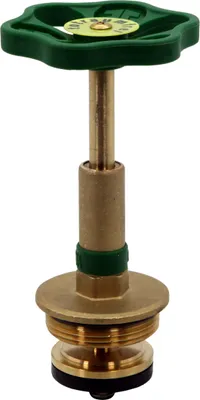 A close-up studio shot of a valve component.