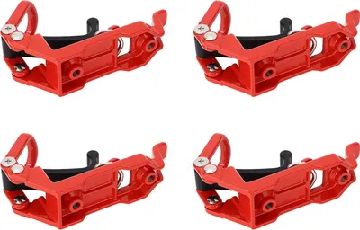 Image de 4 sets de pelles pour étagère de toit service haut polyvalent métal -pince de montage caoutchouc -support pour bateaux outil rouge