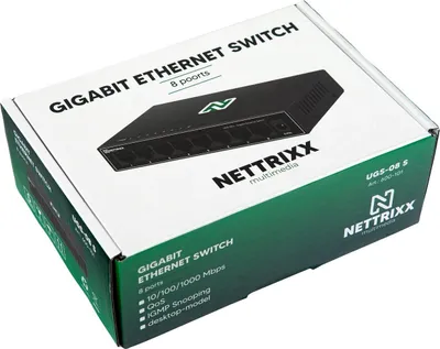 Obrázok produktu pre NETTRIXX - 8-portový gigabitový ethernetový prepínač Shop - 600101