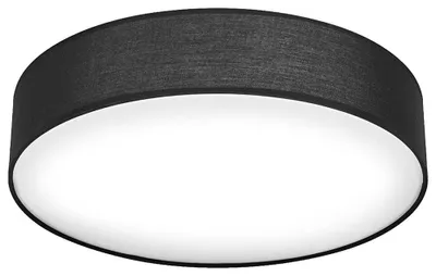 Produktbild von LEDVANCE ORBIS PARIS Deckenleuchte 480mm, schwarz, 3XE27-Sockel, kann mit smarter Lampe bestückt werden, modernes Design, mit Stoffschirm, geeignet für Innenräume, rund, IP20 Schutzklasse