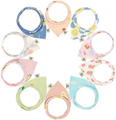 Obrázek produktu pro Oblečení pro miminka, balení po 10 kusech, trojúhelníkové ručníky, superabsorpční bavlněné ručníky, unisex, dětské ručníky, šátky pro chlapce a dívky