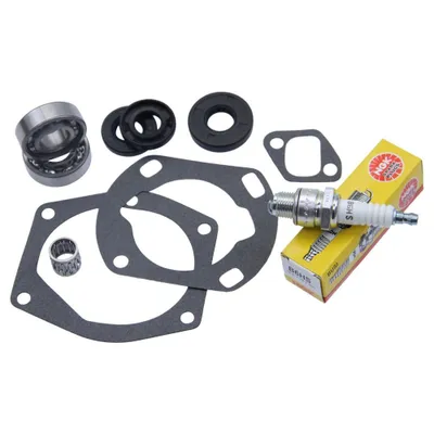 Zdjęcie produktu dla Zestaw uszczelek Hercules M C P 1 2 3 Sachs 504/1 A B Łożysko SKF Świeca zapłonowa NGK B6HS Uszczelki