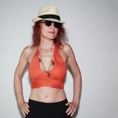 Produktbild von Neckholder Top orange rot Oberteil Sommer Strand