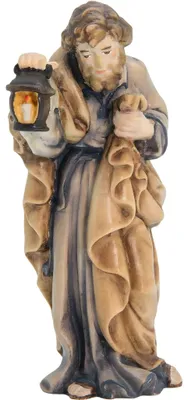 Heiliger Josef Holz-Krippenfigur 8 cm handbemalt