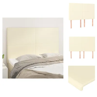 Immagine prodotto di vidaXL Testiere 4 pz. Crema 72x5x78/88 cm in Pelle finta - Testate e piedi