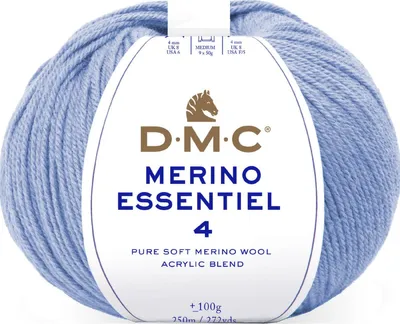 Image de DMC Merino Essentiel-4 – fil Aran haut de gamme composé à 50 % de Laine et à 50 % d'acrylique, 8149, (couleur 884)