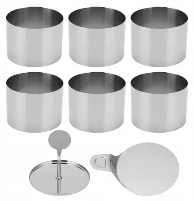 Produktbild von 8-teiliges Set Edelstahl Dessertringe Backformen Mousse-Formen