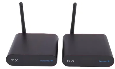 Produktbild von Drahtloser AV-Empfänger und -Sender, 400 m Reichweite, 8 Kanäle, 5,8 GHz, Audio-Video-Empfänger- und Sender-Set, EU-Stecker