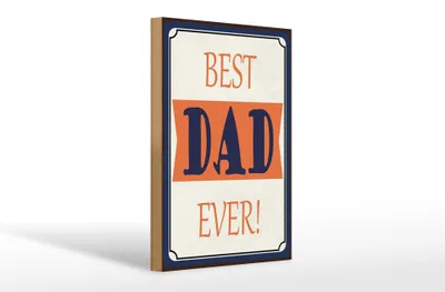 Produktbild von Holzschild Spruch 20x30cm best DAD ever bester Vater Geschenk