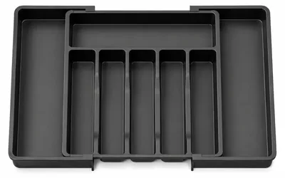 Bestekhalter ausziehbar verstellbar 24-41x34 cm schwarz 1 St.