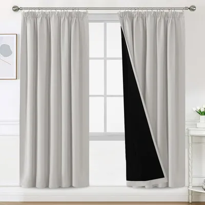 Zdjęcie produktu dla Omgoods - Zasłony zaciemniające w 100%, wymiar 140 x 240 cm, zapewniające izolację termiczną