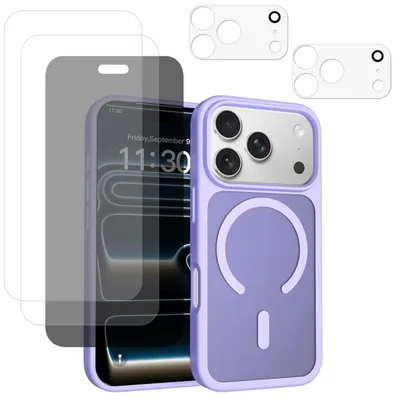 Immagine prodotto di Custodia protettiva MagSafe per Apple iPhone 18 Pro, pellicola protettiva in vetro temperato, protezione per la fotocamera