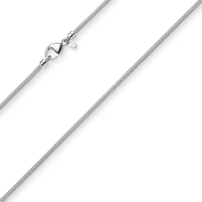 Produktbild von 2,5mm Kette Collier Strickkette rund aus 750 Gold Weißgold 50cm