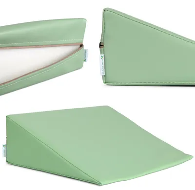 Obrázek produktu pro Polohovací klín Habys, pro masáže a terapii | polohovací polštář, polohovací materiál | fyzioterapie, ortopedie | 30x40x12cm | zelený