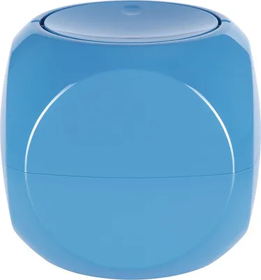Produktbild von Spirella Kosmetikeimer 1 Liter Abfalleimer Schwingdeckeleimer Tischabfalleimer "Dice" Blau