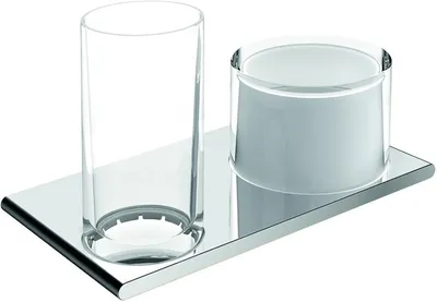 Produktbild von Keuco Doppelhalter Edition 400 Glas/ Lotionspender verchromt, 11553019000