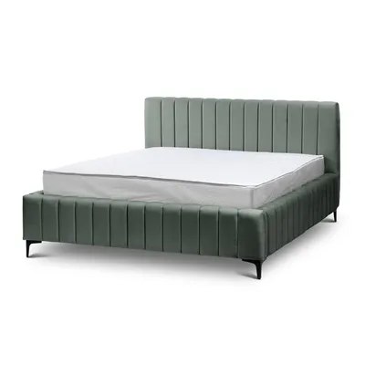 Immagine prodotto di Letto imbottito Drevy 160x200 con contenitore - elegante, funzionale e progettato per il comfort di tutti i giorni