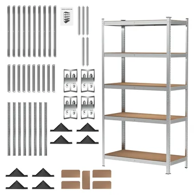Obrázek produktu pro Regál pro těžké náklady – regál do garáže – nosnost 175 kg – rozměry 200x100x50 cm – systém pro snadnou montáž, základní barva