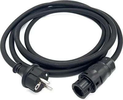 Zdjęcie produktu dla Solarsys - 15m kabel zasilający AC gniazdo BC01 do wtyczki Schuko Kompatybilny z mikroinwerterami Hoymiles, Deye, Envertech, NEP, Bosswerk, TSUN
