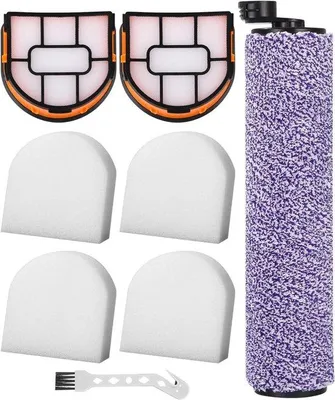 Productafbeelding van Vervangingsborstels en -filters voor 3-in-1 stofzuigeraccessoires: 1 borstelrol, 1 reinigingsborstel, 2 filters, 4 filterpads