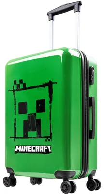 Produktbild von Minecraft Hartschalen Koffer Trolley Kinder Reisekoffer Leicht Reisetrolley 4 Rollen für Mädchen Jungen und Teenager