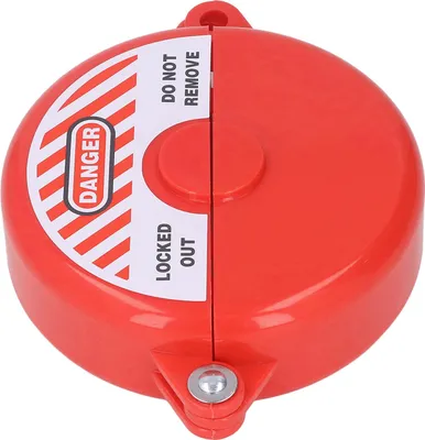 Produktbild von Sicherheitsventilverriegelung aus ABS-Kunststoff für Gartenabsperrventile, 64 x 127 mm Ventilstange, rot