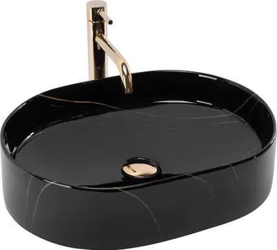 Zdjęcie produktu dla Umywalka nablatowa Rea Nadia 50 Black Stone