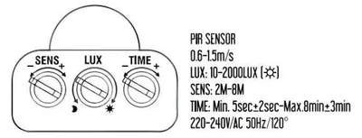 Image de Projecteur LED extérieur blanc avec détecteur de mouvement, 10W / 4000K - LF7121S