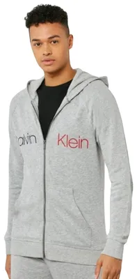 Produktbild von Herren Calvin Klein Full Zip ungeknöpft grau Hoodie S
