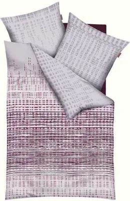 Produktbild von Kaeppel Mako-Satin Bettwäsche Interactive Gestreift Grau Grün 100% Baumwolle Reißverschluss Bettbezug Kissenbezug Bettgarnitur 155x220 cm Anthrazit