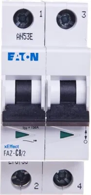 Produktbild von Leitungsschutzschalter 2P C 8A 15kA AC FAZ C8/2 278755