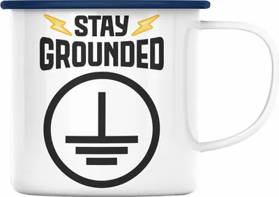 Produktbild von Trendation - Elektriker Emaille Tasse Spruch Sprüche Männer Geschenk Lustig Gadget Geschenke Kaffeebecher (Blau)