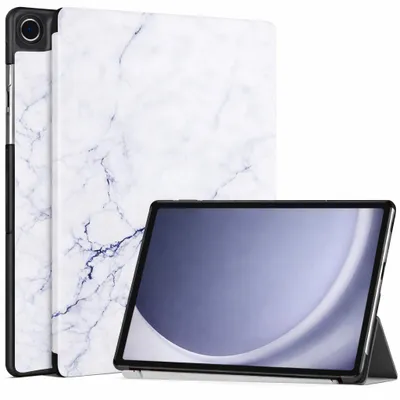 Produktbild von Schutzhülle für Lenovo Tab M10 Plus 10.6" Zoll 3. Generation (2022) TB125 / TB128 Cover Tablet Etui Hülle Auto Sleep Wake Up Tasche - WEISS MARMOR