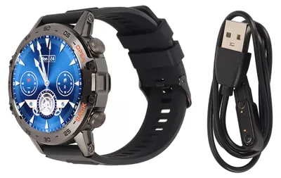 Produktbild von Schwarze Outdoor-Smartwatch mit Lautsprecher, wasserdicht, staubdicht, LCD, Bluetooth, intelligente Uhr 360 x 360