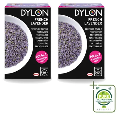 Produktbild von 2 x Dylon Textilfarbe All-in-One French Lavender - 350g - Großpackung - 2 Stücke