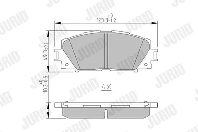 Produktbild von JURID Bremsbeläge Satz für TOYOTA Yaris Schrägheck (P9) 572578J