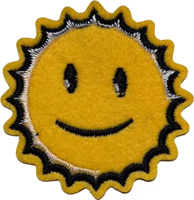 Produktbild von Smiley-Sonne-Emblem-Aufnäher zum Aufbügeln