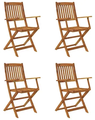 Image de vidaXL Ensemble de jardin 5 pièces en bois massif d'acacia