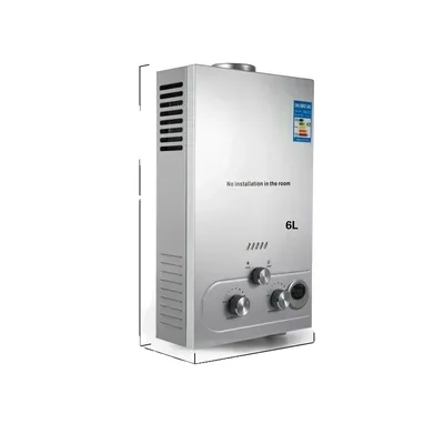 Immagine prodotto di Scaldabagno a GPL, design a scaldabagno istantaneo portatile, protezioni multiple di sicurezza, uscita 8-18L/min, 217" x 118" x 59"