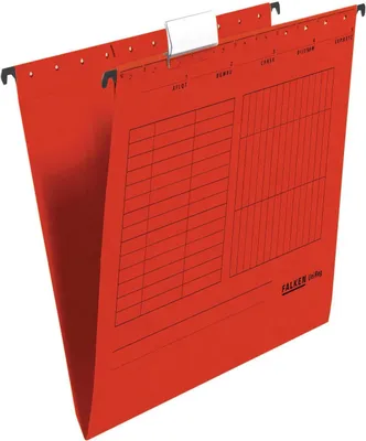 Produktbild von Falken 25x Hängemappe UniReg 230g/m2-Kraftkarton seitlich offen Rot 80002496F