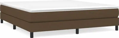 Obrázek produktu pro vidaXL Box spring bed frame dark brown 160x200 cm fabric