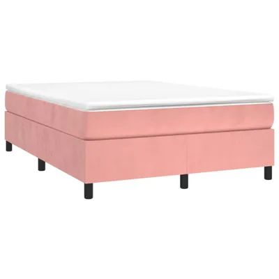 Produktbild von vidaXL Boxspringbett mit Matratze Rosa 140x190 cm Samt