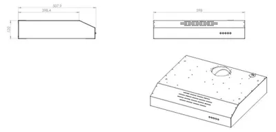 Immagine prodotto di Gruppo cappa sottopensile 3 livelli Tornado6025WH bianco classe D